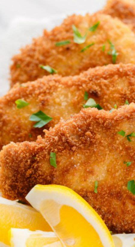 Season the pork chops with salt and pepper. Pork Schnitzel Recipe ~ The pork chops are pounded into thin, tender cutlets which are breaded ...