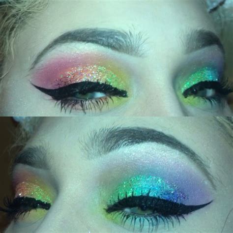 Rainbow Makeup 🌈 Glitter Eye