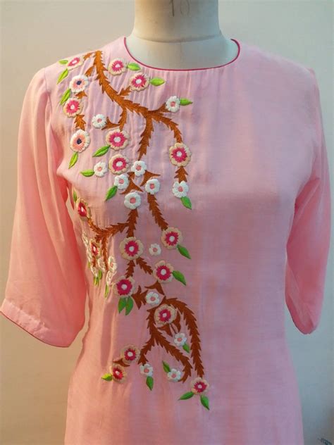 Neck One Side Embroidery Designs