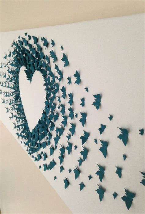 There Is A Heart Made Out Of Butterflies On The Wall And It Looks Like