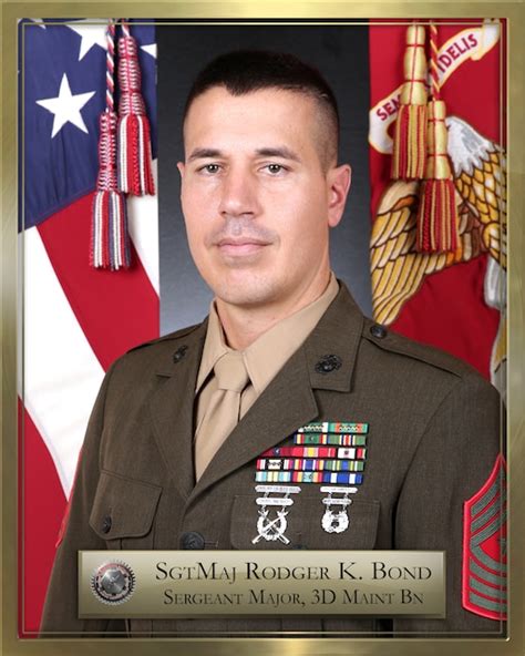 Sergeant Major Rodger K Bond 3d Marine Logistics Group Leaders Bio