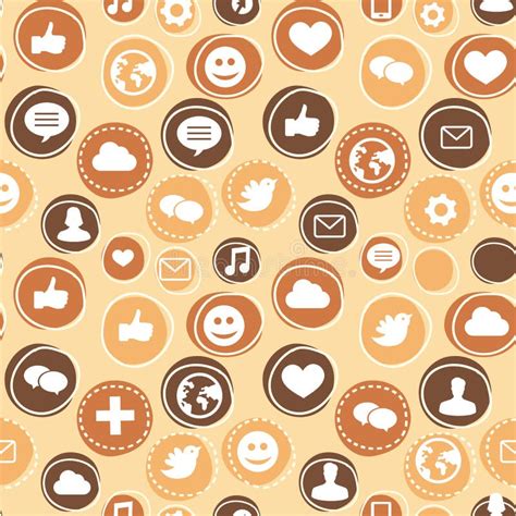 Social Media Network Icons Pattern Stock Vector Illustration Of Idea