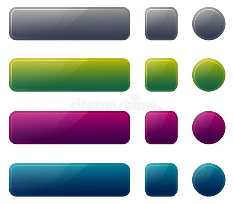 Blank Web Buttons Stock Vector Illustration Of Background 14478888