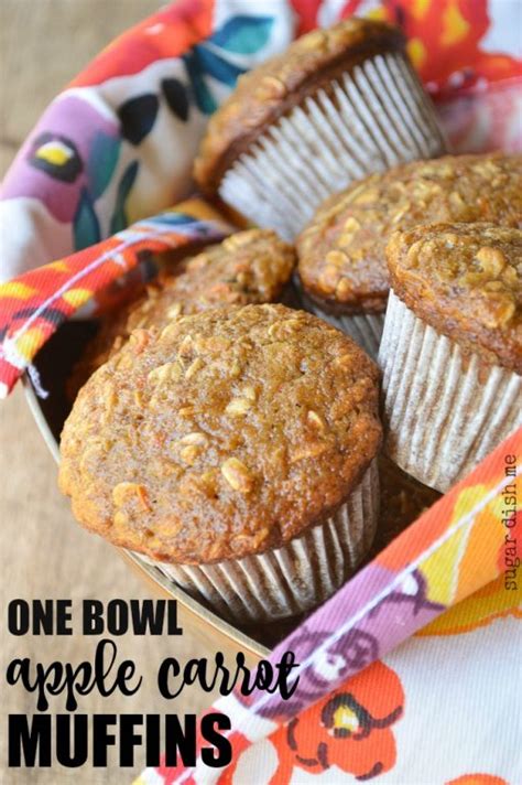easy one bowl apple carrot muffins sugar dish me