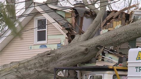 Tree Crashes Through Roof Of North Olmsted Home Amid High Winds