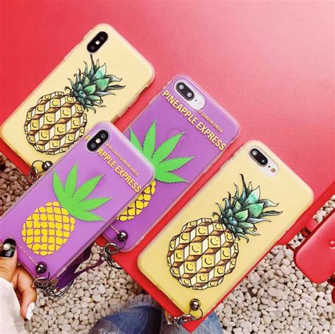 Purple Pineapple Phone Case For Iphone 7 7plus Cover Fashion Ultra Thin
