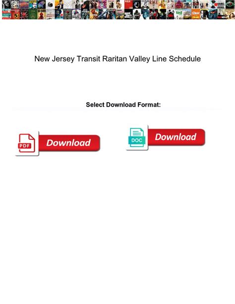 New Jersey Transit Raritan Valley Line Schedule Docslib
