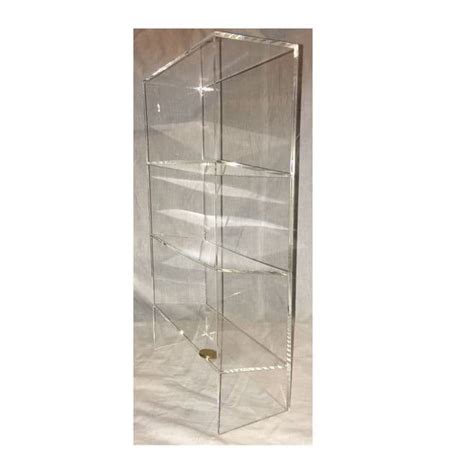 1 High Gloss Clear Acrylic Display Case With 3 Tilted Shelves Db093 Cab4t