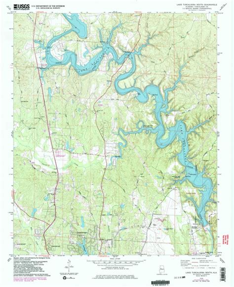 Lake Tuscaloosa South Alabama 1978 1983 Usgs Old Topo Map Reprint
