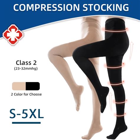 Plus Size Thights Medical Compression Pantyhose Stockings For Varicose