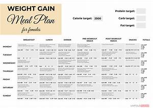 Healthy Weight Gain Meal Plans For Females 7 Day