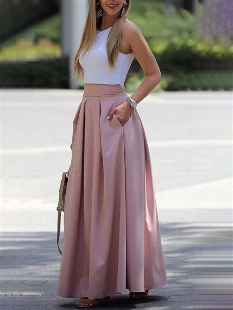 Sleeveless Cropped Top Pleated Skirt Sets Western Summer Dresses