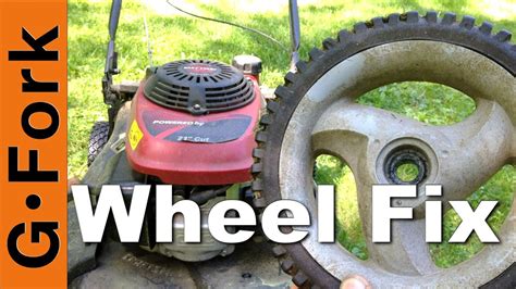 Lawnmower Repair Fix A Broken Wheel Gardenforktv Youtube