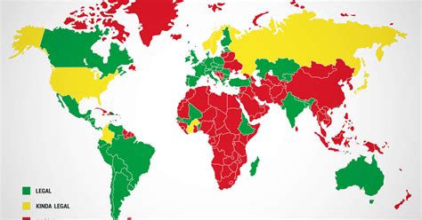 Legal Prostitution World Map Of Every Country That Has Legal Free Hot