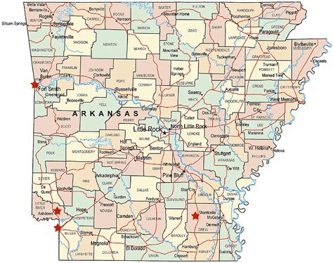 Arkansas Map And Arkansas Satellite Image