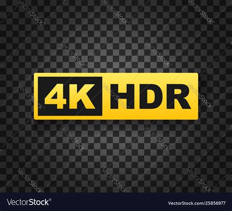 4k Ultra Hd Symbol High Definition Resolution Vector Image