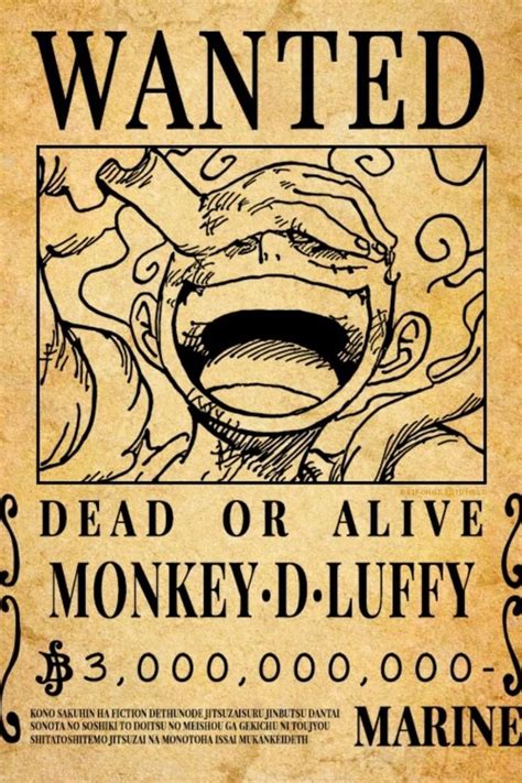 Luffy Bounty After Wano Cartazes Retro Desenhos Zumbis Monkey D Luffy