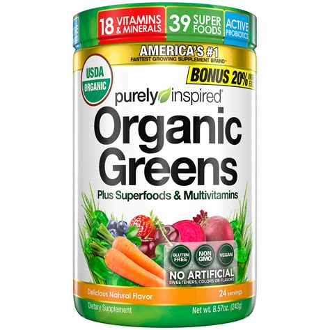 Purely Inspired Organic Super Greens Powder With Superfoods