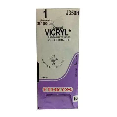 Buy Ethicon Nw2826 35 Cm 1 Usp Violet Vicryl Absorbable Braided Suture