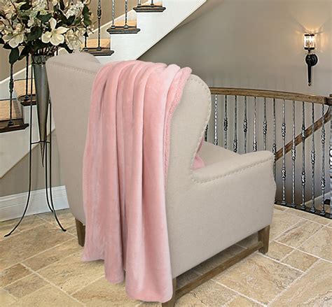 Pink Sherpa Throws Blanketluxury Reversible Match Color Super Soft