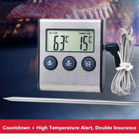 Buy Meat Cooking Digital Thermometer Instant Read Safe Leave In For