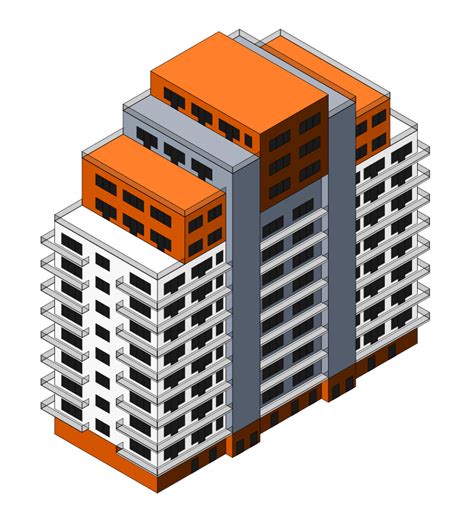Isometric building 2 - Openclipart