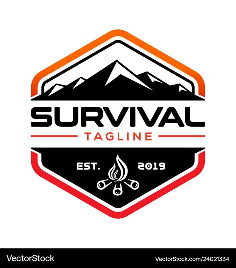 Survival Logo Design Royalty Free Vector Image