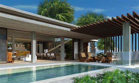 Beautiful landscape design of the luxury villa that includes a. Modern Luxury Carribean Villa | Modern Villas