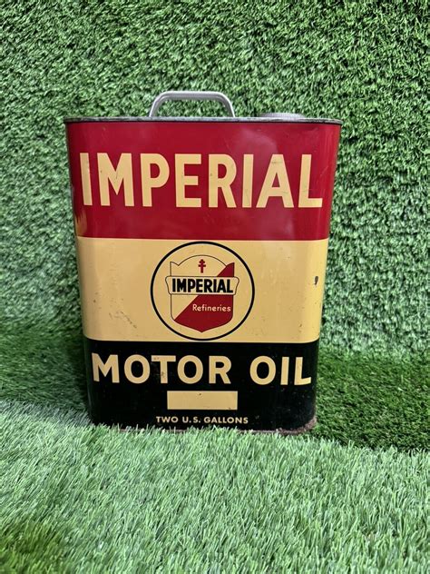 Vintage Imperial Motor Oil 2 Gallon Can Empty Ebay