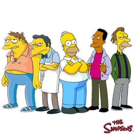 Homer Simpson And His Friends Personajes De Los Simpsons Homero