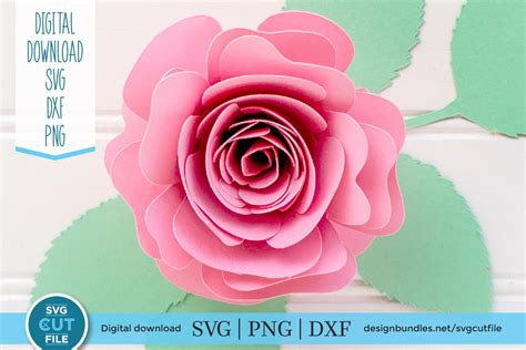 Rolled Paper Flower Svg A Rolled Paper Rose Template Svg 542693