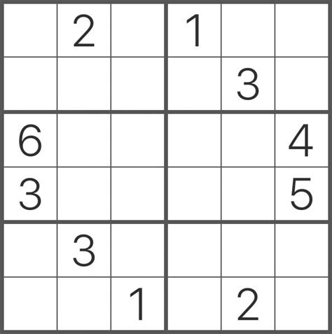 Sudoku 6x6 Sudoku Sudoku Puzzles Brain Training Games
