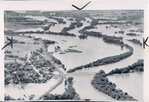 1947 Iowa Flood At Desmoines River Ottumwa Wire Photo Ottumwa Iowa