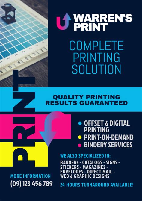 Plantilla De Printing Company Flyer Template Postermywall