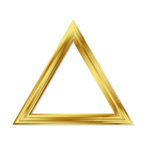 Triangle Circle Frame Border Vector Triangle Golden Triangle 3d