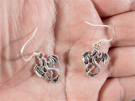 Small Dragon Earrings Dragon Earrings Dragon Jewelry Etsy