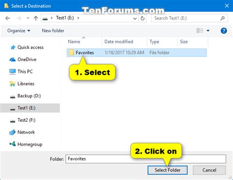 Move Location Of Favorites Folder In Windows 10 Tutorials