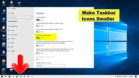 How To Use Small Taskbar Buttons On Windows 10 Youtube