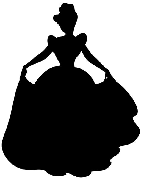 Belle Silhouette Disney Princess Cinderella Art Png Download 600
