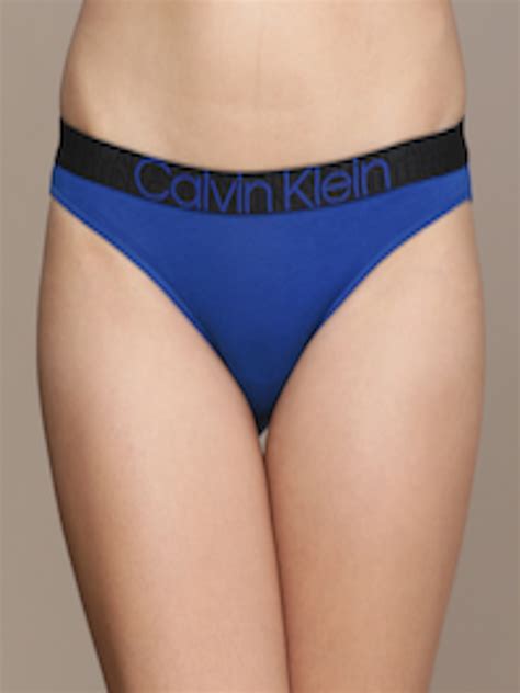 Buy Calvin Klein Underwear Women Blue Solid Bikini Briefs Qf6580adc6x Briefs For Women