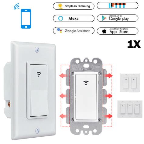 Smart WIFI Light Wall Switch Works For Alexa Google Home ...