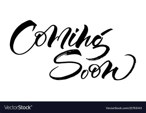 Coming Soon Lettering Royalty Free Vector Image