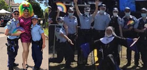 Sydney Catholic Archdiocese Objects To Nsw Police Posing With Nuns At Mardi Gras Fair Day