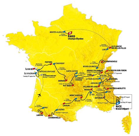 It will be the 108th edition of race. Tour de France 2020: Parcours en etappes