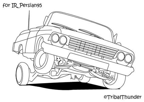 This lowrider classic car coloring pagesready to print and paint for your kids. Lowrider Hydraulics by tribalthunder.deviantart.com on ...