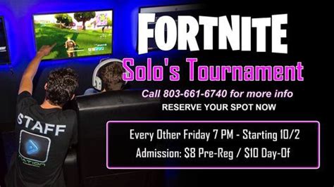 Fortnite is a registered trademark of epic games. Fortnite Solos Tournament, PLAYlive Nation, Columbia, 2 ...
