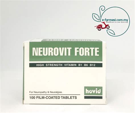 Neurovit Forte Vitamin B1 B6 B12 Tablets Princi B Forte E My