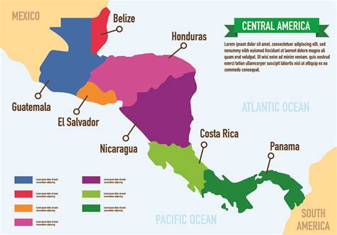 Central America Map Infographic 147439 Vector Art At Vecteezy
