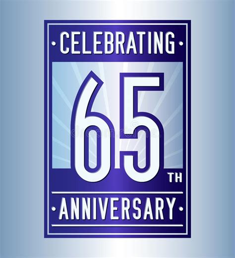 65 Years Celebrating Anniversary Design Template 65th Logo Vector And