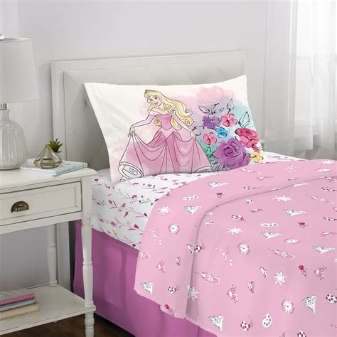 Disney Princesses Bed Sheets Set Kids Bedding Sleeping Beauty Aurora